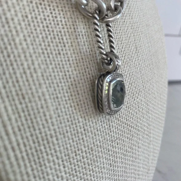 David Yurman Albion Prasiolite and Diamonds Enhancer - Picture 7 of 13